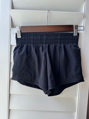 Athletic Works Black Elastic-Waist Kids Running Shorts